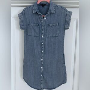 Denim Button-Up Shirt Dress
